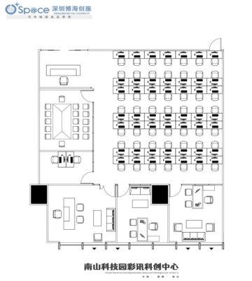 科技园416㎡办公户型｜彩讯科技大厦 · 精装