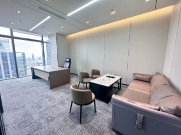 福田中心区398㎡办公户型｜皇庭中心 · 精装