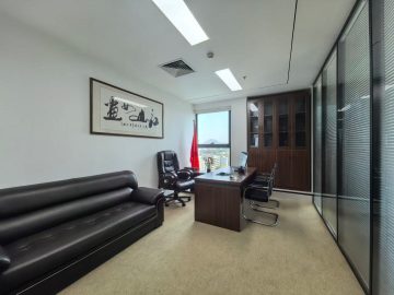 南头337.63㎡办公户型｜莲花广场 · 精装