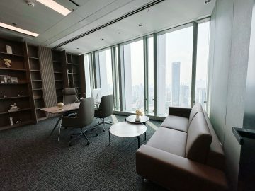 联想后海中心355㎡在租办公室｜高层精装