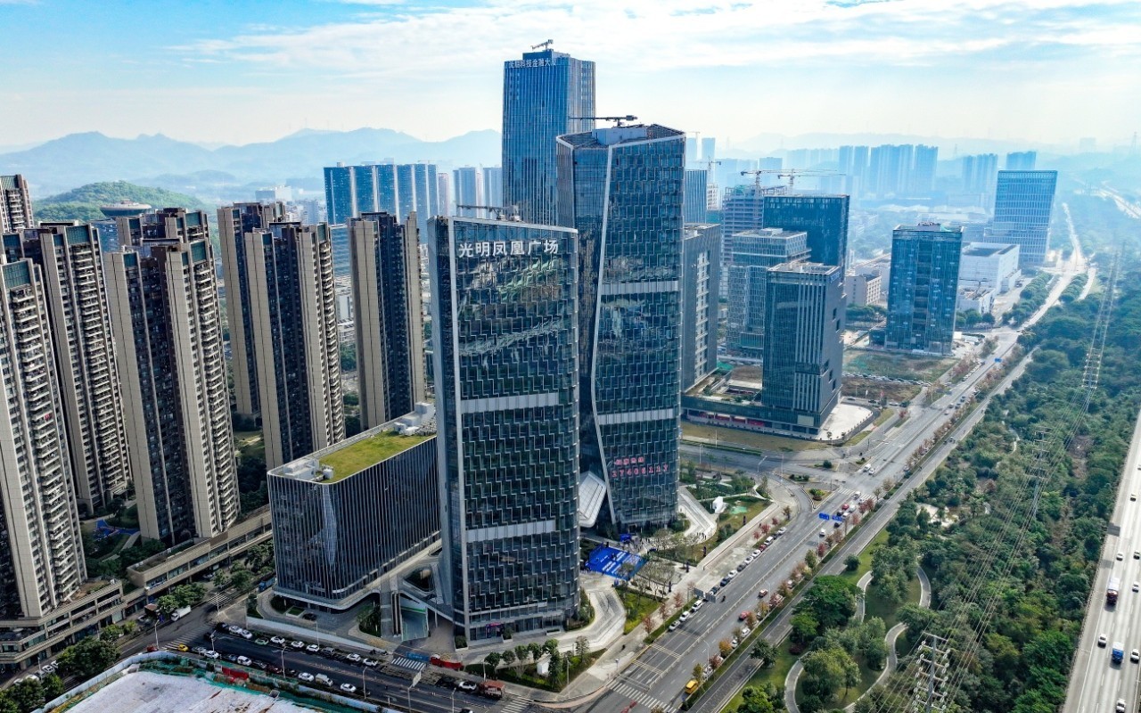 光明凤凰广场实景图