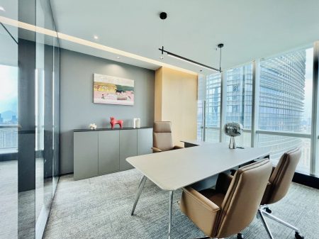 中洲控股中心450㎡豪装海景办公室出租｜正南+西双面采光